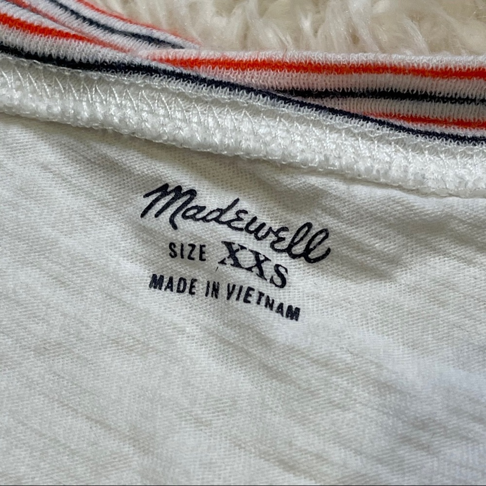 Madewell White Whisper Cotton Ringer Tee - Picture 5 of 7